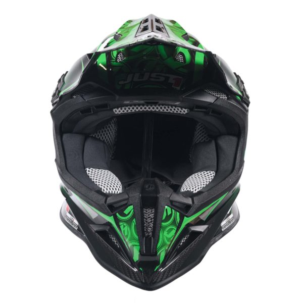 Just 1 J12 Carbon MX Helmet Mister X Carbon Green (Extra Small)