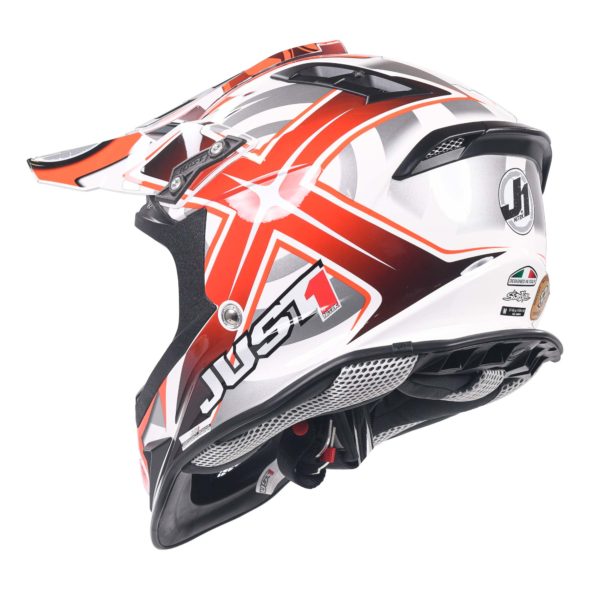Just 1 J12 Carbon MX Helmet Mister X Red (Small) - Image 6