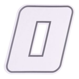 Bike It Deluxe 4 Inch Race Numbers White – #0