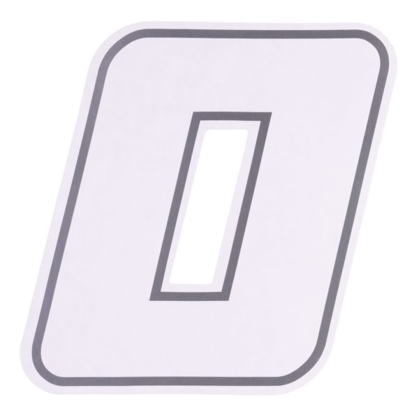 Bike It Deluxe 4 Inch Race Numbers White - #0