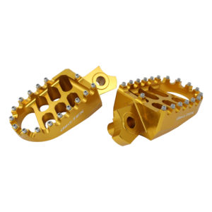 BikeTek MX Forged Wide Platform Footpegs Suzuki Gold #55GD
