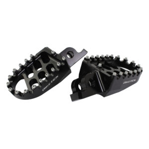 BikeTek MX Forged Wide Platform Footpegs Kawasaki Black #66BLK