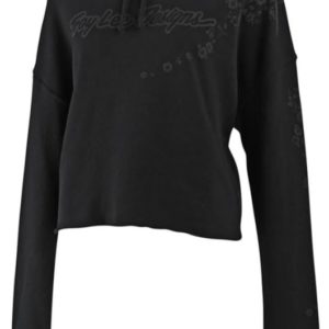 Troy Lee Designs Womens Signature Floral Crop Pullover – Black – Small