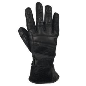 Bike It “Triple Black Air” Summer Motorcycle Glove – Large