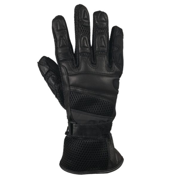 Bike It "Triple Black Air" Summer Motorcycle Glove - Large