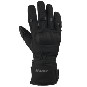 Bike It “Triple Black” All-Seasons Motorcycle Glove – Large