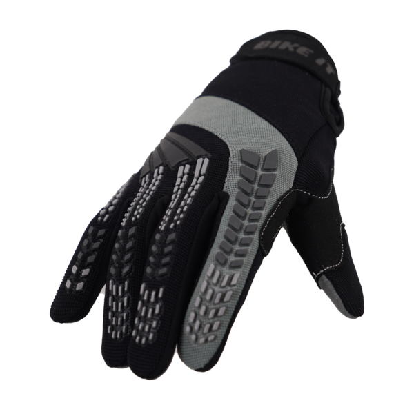 Bike It 'Vapor-S' Summer Motorcycle Glove (Black/Grey) - Large - Image 3