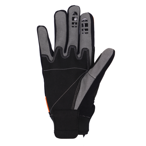 Bike It 'Vapor-S' Summer Motorcycle Glove (Black/Orange) - Large - Image 2