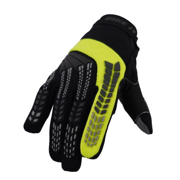 Bike It 'Vapor-S' Summer Motorcycle Glove (Black/Yellow) - Large - Image 3