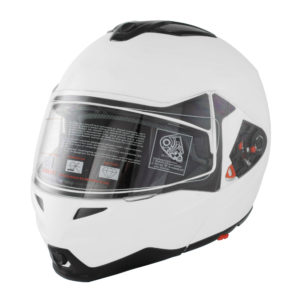 GSB G-339 Adult Flip Road Helmet Plain White Gloss – Medium