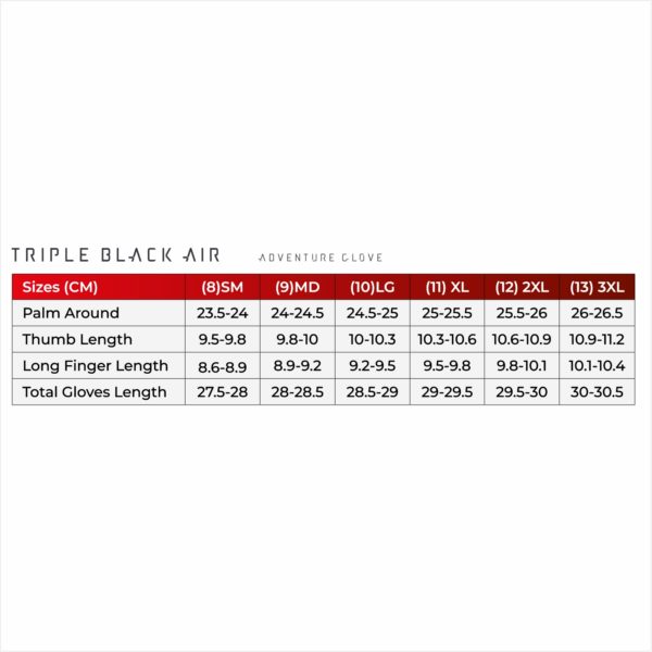 Bike It "Triple Black Air" Summer Motorcycle Glove - Large - Image 11