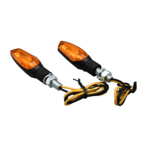 Bike It LED Shard Indicators With Black Body And Amber Lens