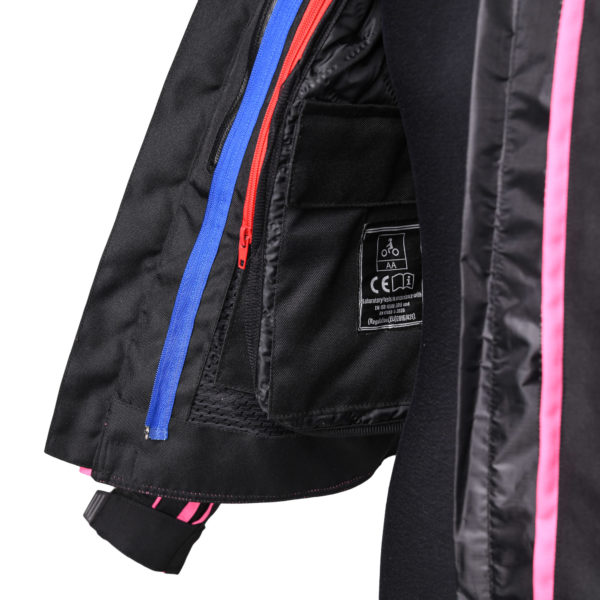 Bike It 'Insignia' Ladies Motorcycle Jacket (Pink) - Size 12 LARGE - Image 10