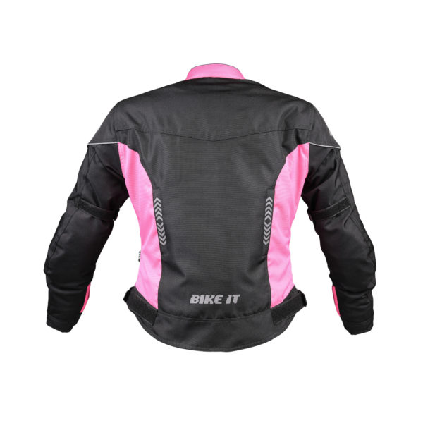Bike It 'Insignia' Ladies Motorcycle Jacket (Pink) - Size 12 LARGE - Image 14