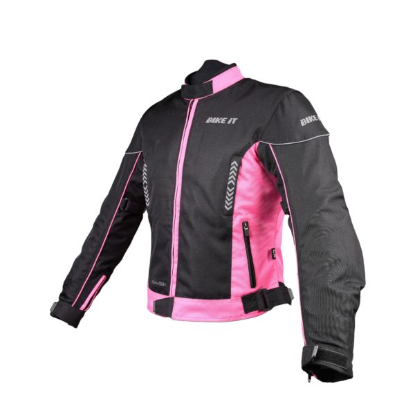 Bike It 'Insignia' Ladies Motorcycle Jacket (Pink) - Size 12 LARGE - Image 15