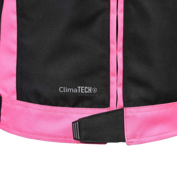Bike It 'Insignia' Ladies Motorcycle Jacket (Pink) - Size 12 LARGE - Image 5