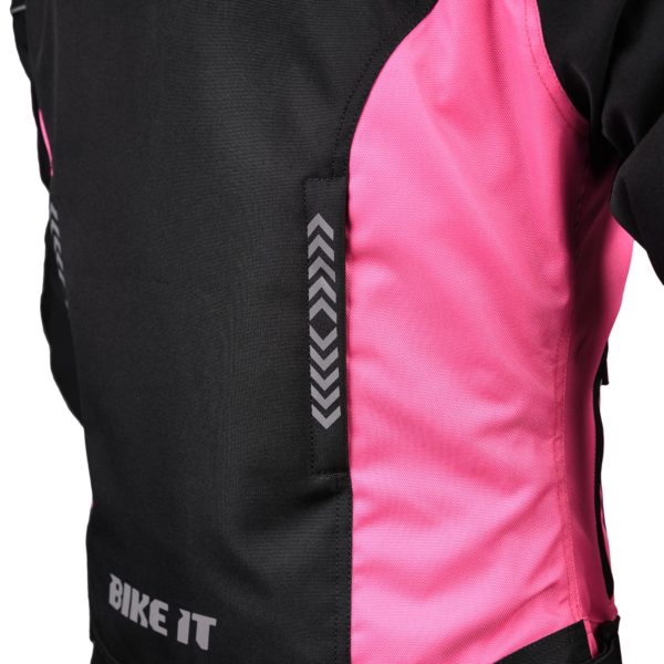 Bike It 'Insignia' Ladies Motorcycle Jacket (Pink) - Size 12 LARGE - Image 7