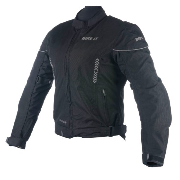 Bike It 'Insignia' Ladies Motorcycle Jacket (Black) - LARGE - Image 3