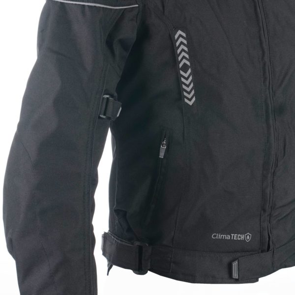 Bike It 'Insignia' Ladies Motorcycle Jacket (Black) - LARGE - Image 6