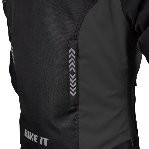 Bike It 'Insignia' Ladies Motorcycle Jacket (Black) - LARGE - Image 7