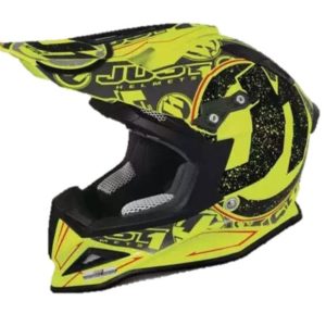 Just 1 J12 Carbon MX Helmet Stamp Yellow Fluo XS