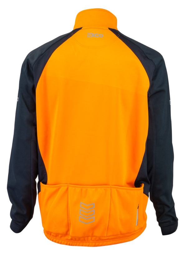 Eigo Levanter Mens Windproof Cycling Jacket Vivid Orange / Black - S - Image 2