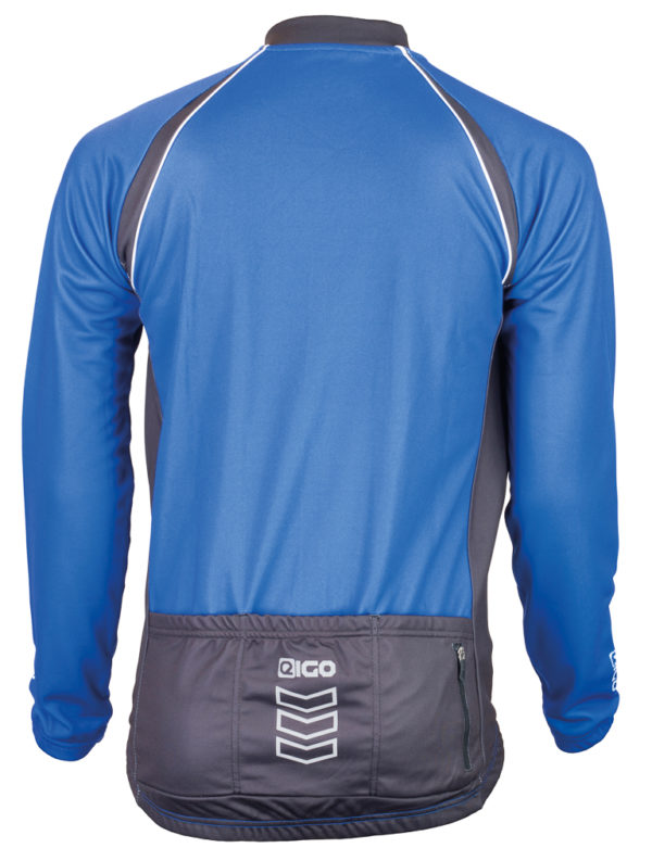 Eigo Logic Mens Long Sleeve Cycling Jersey Blue / Black - S - Image 2