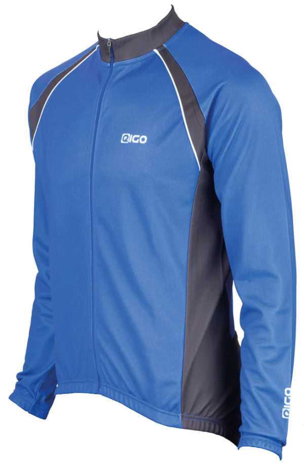 Eigo Logic Mens Long Sleeve Cycling Jersey Blue / Black - S