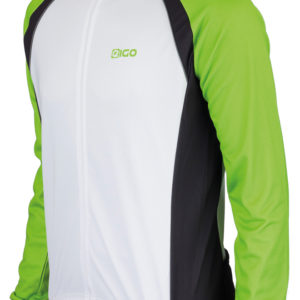 Eigo Logic Mens Long Sleeve Cycling Jersey Green / Black – S