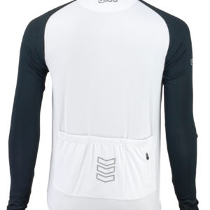 Eigo Tempest Mens Long Sleeve Short Zip Cycling Jersey Black / White – S