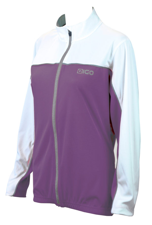 Eigo Holly Womens Long Sleeve Cycling Jersey Aubergine / White - S