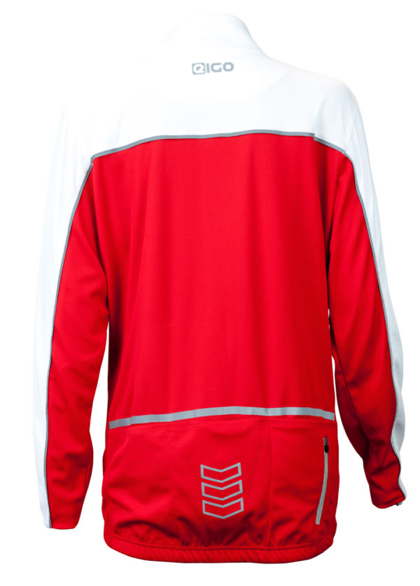 Eigo Holly Womens Long Sleeve Cycling Jersey Red / White - S - Image 2