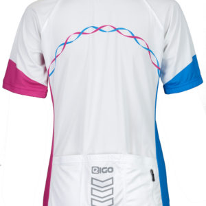 Eigo Ribbon Womens Short Sleeve Cycling Jersey White / Cyan / Magenta – S