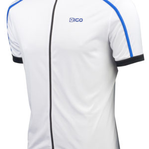 EIGO Classic Mens Short Sleeve Cycling Jersey White / Blue – S