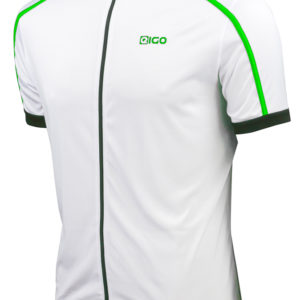 EIGO Classic Mens Short Sleeve Cycling Jersey White / Green – S