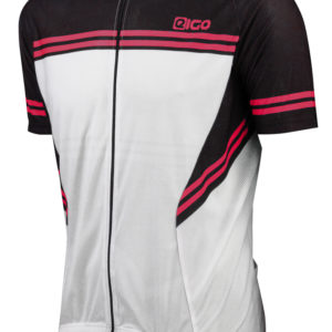 Eigo Diamond Mens Short Sleeve Cycling Jersey White / Black / Red – S