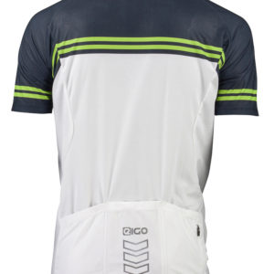 Eigo Diamond Mens Short Sleeve Cycling Jersey White / Black / Green – S