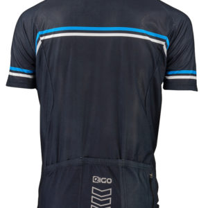 Eigo Diamond Mens Short Sleeve Cycling Jersey Black / Blue / White – S