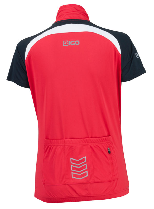 Eigo Helena Womens Short Sleeve Cycling Jersey Red / White - S - Image 2