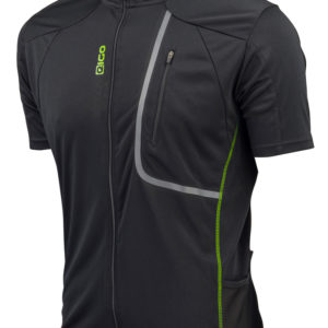 Eigo Trek Mens Short Sleeve Cycling Jersey Black / Green – S