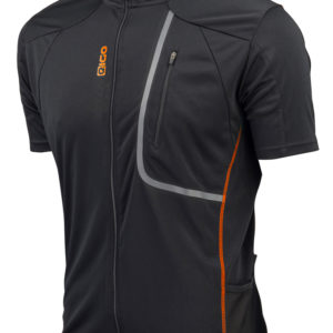 Eigo Trek Mens Short Sleeve Cycling Jersey Black / Orange – S