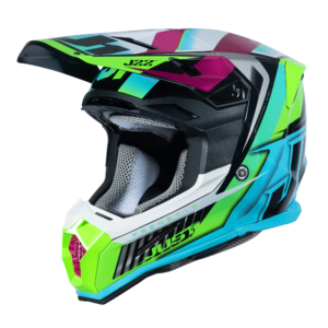 Just1 J22 Motocross Helmet Frenetik Neon Fluo Lime Black L