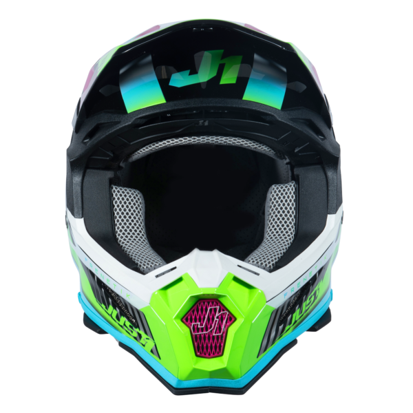 Just1 J22 Motocross Helmet Frenetik Neon Fluo Lime Black L - Image 3