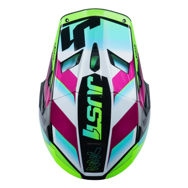 Just1 J22 Motocross Helmet Frenetik Neon Fluo Lime Black L - Image 4