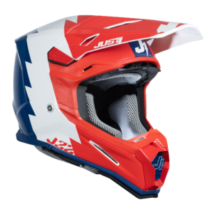 Just1 J22 Motocross Helmet Revolt Red Blue White L