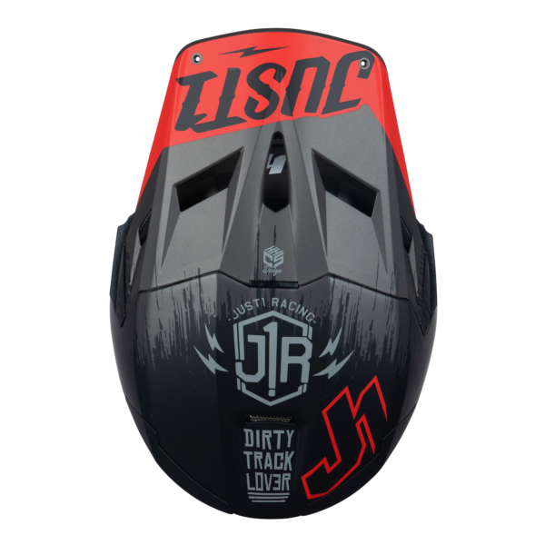Just1 J22 Motocross Helmet Flagman Red Titanium Black L - Image 4