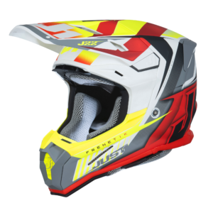Just1 J22 Motocross Helmet Frenetik Fire Fluo Yellow Red White L