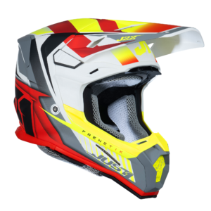 Just1 J22 Motocross Helmet Frenetik Fire Fluo Yellow Red White L