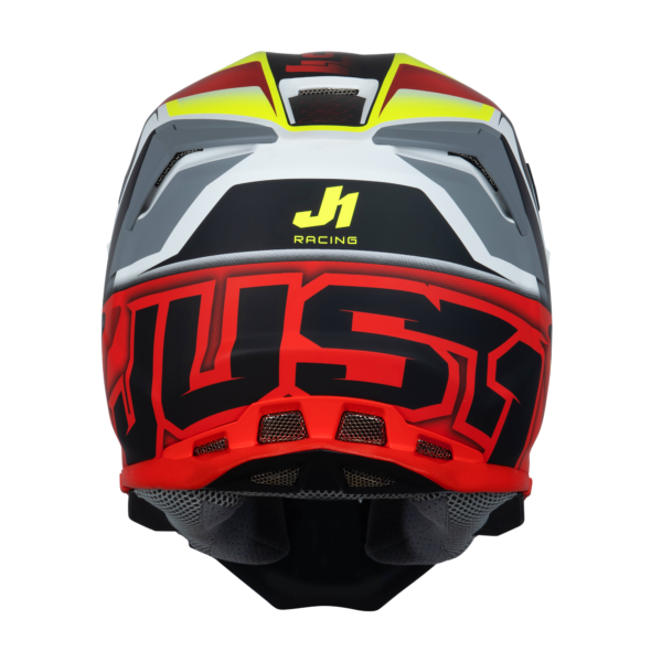 Just1 J22 Motocross Helmet Frenetik Fire Fluo Yellow Red White L - Image 4
