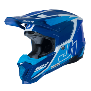 Just1 J40 Motocross Helmet Flash White Blue L